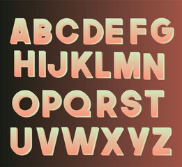Fototapeta premium Pastel Neon Alphabet letters font 