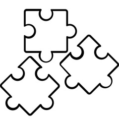 Jigsaw Half Glyph Vector Icon which can easily modified

