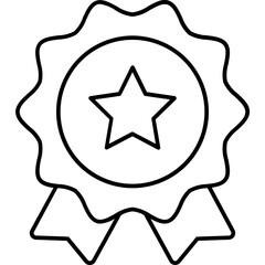 Achievement Half Glyph Vector Icon which can easily modified

