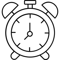 Alarm Clock Half Glyph Vector Icon which can easily modified 

