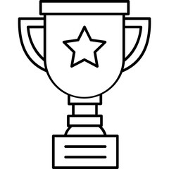 Achievement Half Glyph Vector Icon which can easily modified

