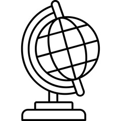 Earth Half Glyph Vector Icon which can easily modified 

