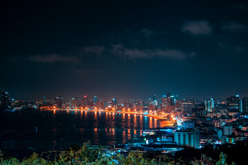 pattaya city view at night
