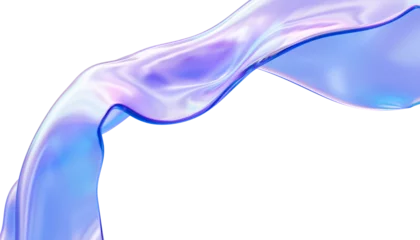 Gordijnen Liquid matte abstract wave. 3d rendering illustratiuon. © Kari_designer
