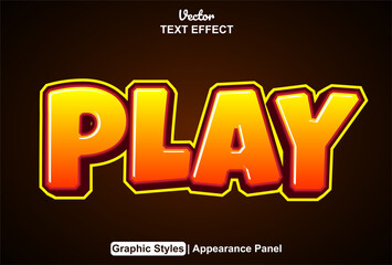 text effect play with graphic style and editable.