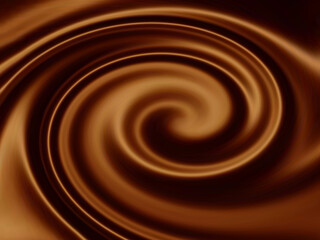 Abstract chocolate swirl or brown drapery silk texture.