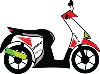 modern matic motorbike vector eps design