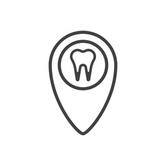 Dental Care Location Icon Dentist Map Pin Icon