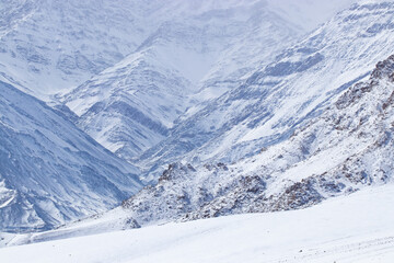 resort in the snow covered mountains