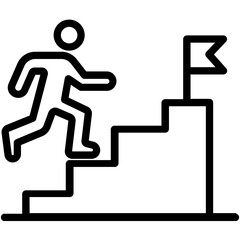 Advancement Half Glyph Vector Icon which can easily modified

