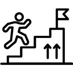 Advancement Half Glyph Vector Icon which can easily modified 

