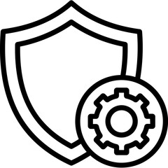 Cybersecurity Half Glyph Vector Icon which can easily modified 

