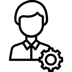 Staff Management Half Glyph Vector Icon which can easily modified

