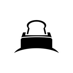 Bread toaster icon symbol logo design