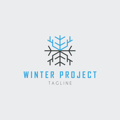 Obraz premium abstract winter logo vector design
