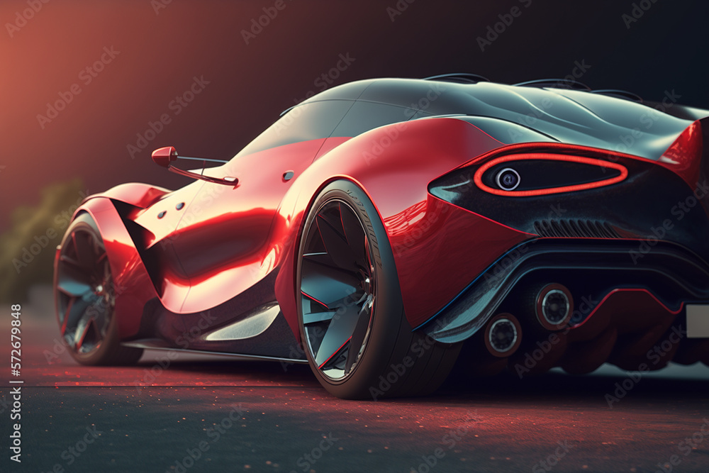 Wall mural sport car wallpaper illustration images ai generative