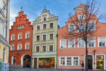 Fototapeta premium Altstadt street in Landshut, Germany