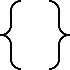 mobile ui brackets and sign