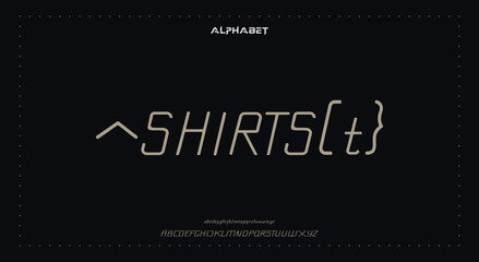 Obraz premium Abstract Fashion Best font alphabet. Minimal modern urban fonts for logo, brand, fashion, Heading etc. Typography typeface uppercase lowercase and number. vector illustration full Premium look