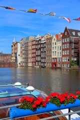 Damrak canal in Amsterdam