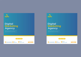 Marketing Strategies webinar banner invitation and social media post template