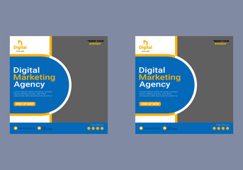 Marketing Strategies webinar banner invitation and social media post template