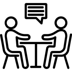 Conversation Half Glyph Vector Icon which can easily modified 

