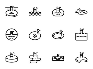 Flat illustration on a theme swimming pool