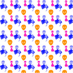 Fototapeta premium Colourful alien pattern
