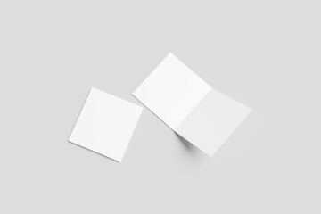 Square Bifold Brochure Mockup