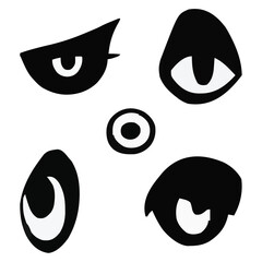 Set of eyes expressions vector file