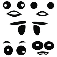 Set of eyes expressions vector file