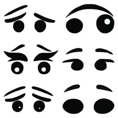 Set of eyes expressions vector file
