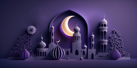 thème islam ramadan, fond d'écran  - obrazy, fototapety, plakaty