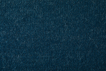 Sweater texture background. Blue knitted texture abstract background