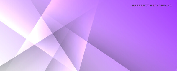 3D purple white geometric abstract background overlap layer on bright space with cutout decoration. Simple graphic design element future style concept for banner, flyer, card, cover, or brochure