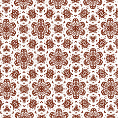 Beautyful red line and shape fabric ethnic pattern background, graphic illustration ornament beauty fashion style. decorative textile.