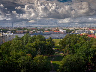 Impressive view of the central part of St. Petersburg