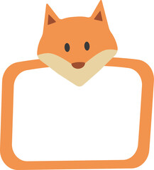 fox face, frames animal face.