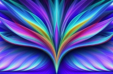 abstract colorful fractal background, Generative AI