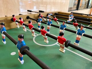 Fototapeta premium Football Table Foosball Game for Recreational Sport Purpose