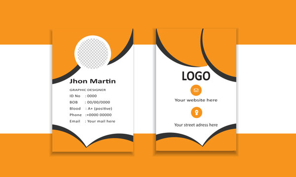 Modern and creative company employee id card design bundle | office staff identity card template design