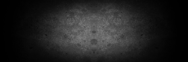 Obraz premium Old wall texture cement dark black gray panorama background abstract grey color design are light with white gradient background.