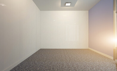 Modern office building interior. 3D rendering.