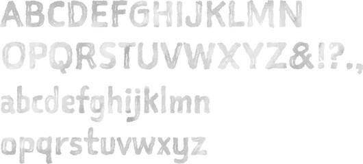 Watercolor alphabet set. vector.水彩アルファベットのセット　ベクター