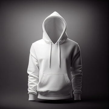 Mockup sweat-shirt &agrave; capuche blanc fond sombre