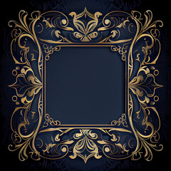 Antique Retro Royal Luxury Decorative Ornamental Frame Generative AI