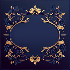 Antique Retro Royal Luxury Decorative Ornamental Frame Generative AI