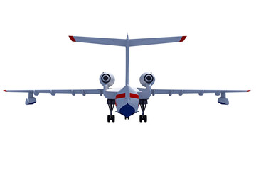 Fototapeta na wymiar Jet Plane 3D rendering on white background