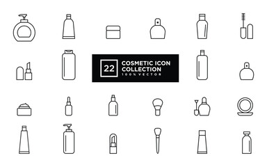 Vector graphic of cosmetic icon collection